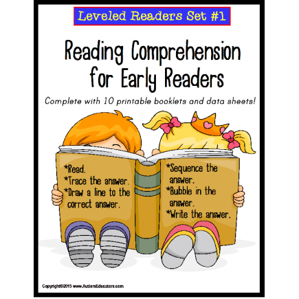 Reading Comprehension for Special Education/ Autism: Leveled Readers with Data